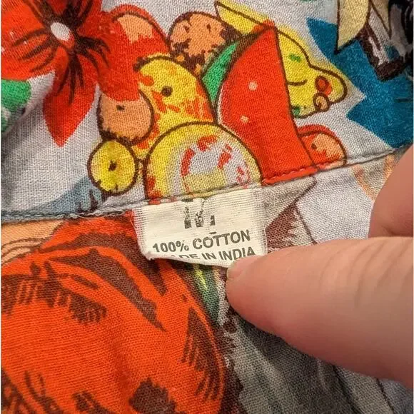 90's AOP Tropical Art Short-sleeve Button-up shirt - Picture 4 of 4